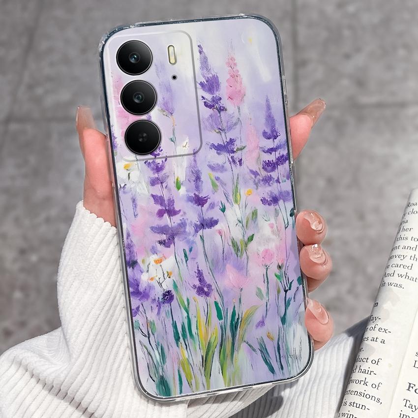 Для Oppo Realme C75 C75x C71 C67 C63 C55 C35 C33 C21Y C20 C15 Прозрачные чехлы для телефона Очаровательные кошачьи узоры Защитная пленка Пылезащитный чехол Для корпуса Oppo