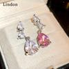 Lindon Fashion Copper Alloy Zircon Jewellery Drop Earrings For Women Wedding Party Gifts