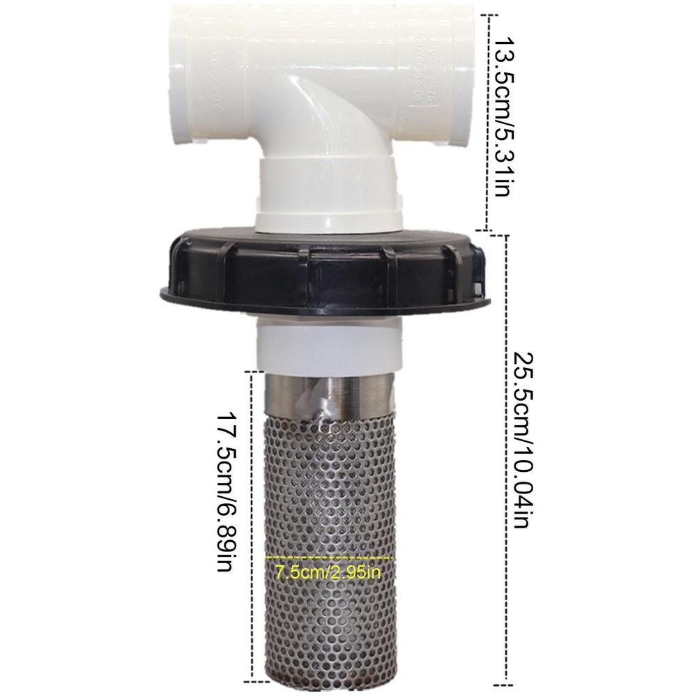 Hose Inlet Strainer Filter Rain Water Outlet Hose Filter Stainless Washable Gallon Tank Mesh Strainer Reusable For Yard