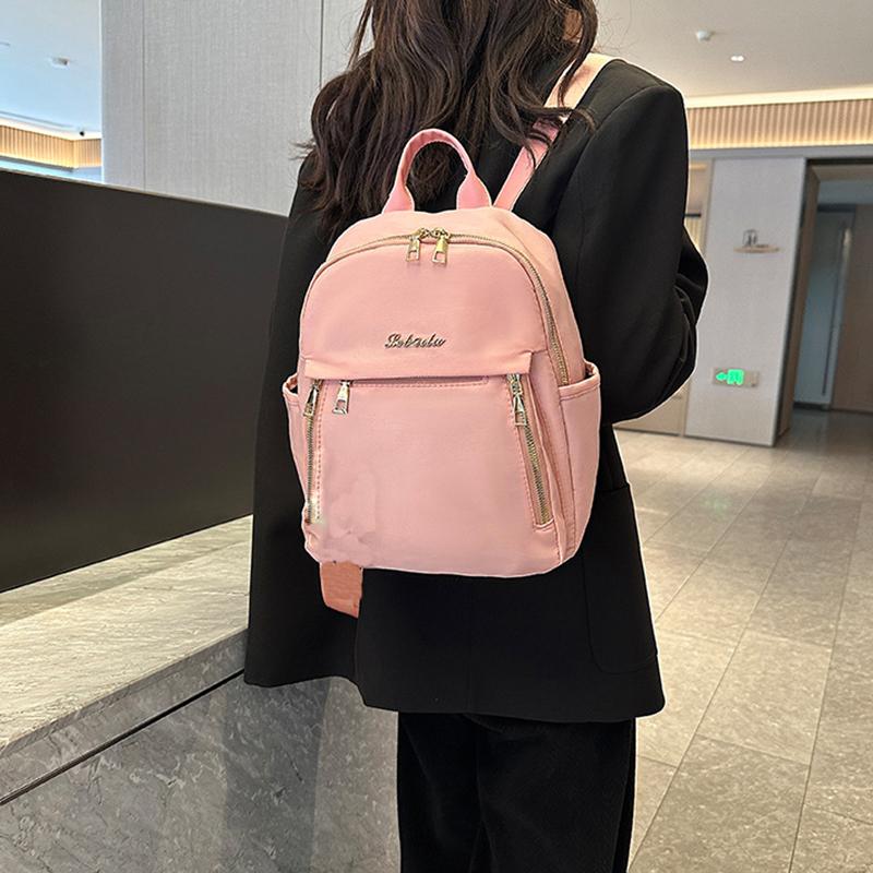 1PC Women Fashion Casual Daypacks Large Capacity Solid Color Backpacks Travel Double Shoulder Bag