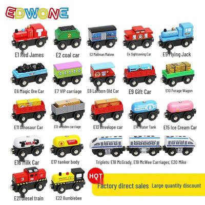 EDWONE Магнитный деревянный набор железной дороги для детей