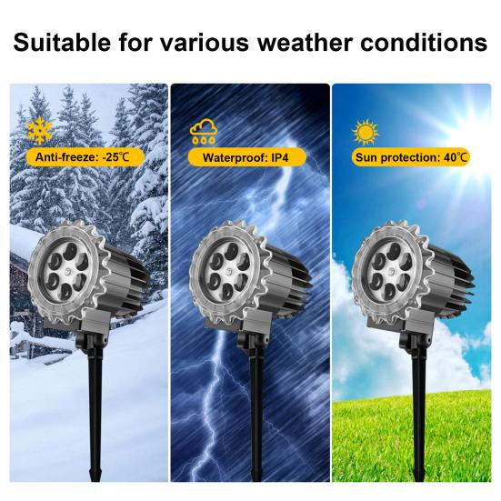 Хэллоуин Проектор Свет Вращающийся Снег Падающий Проектор Лампа Водонепроницаемый Легкая Установка В помещении На улице Праздничный Ночник Проектор