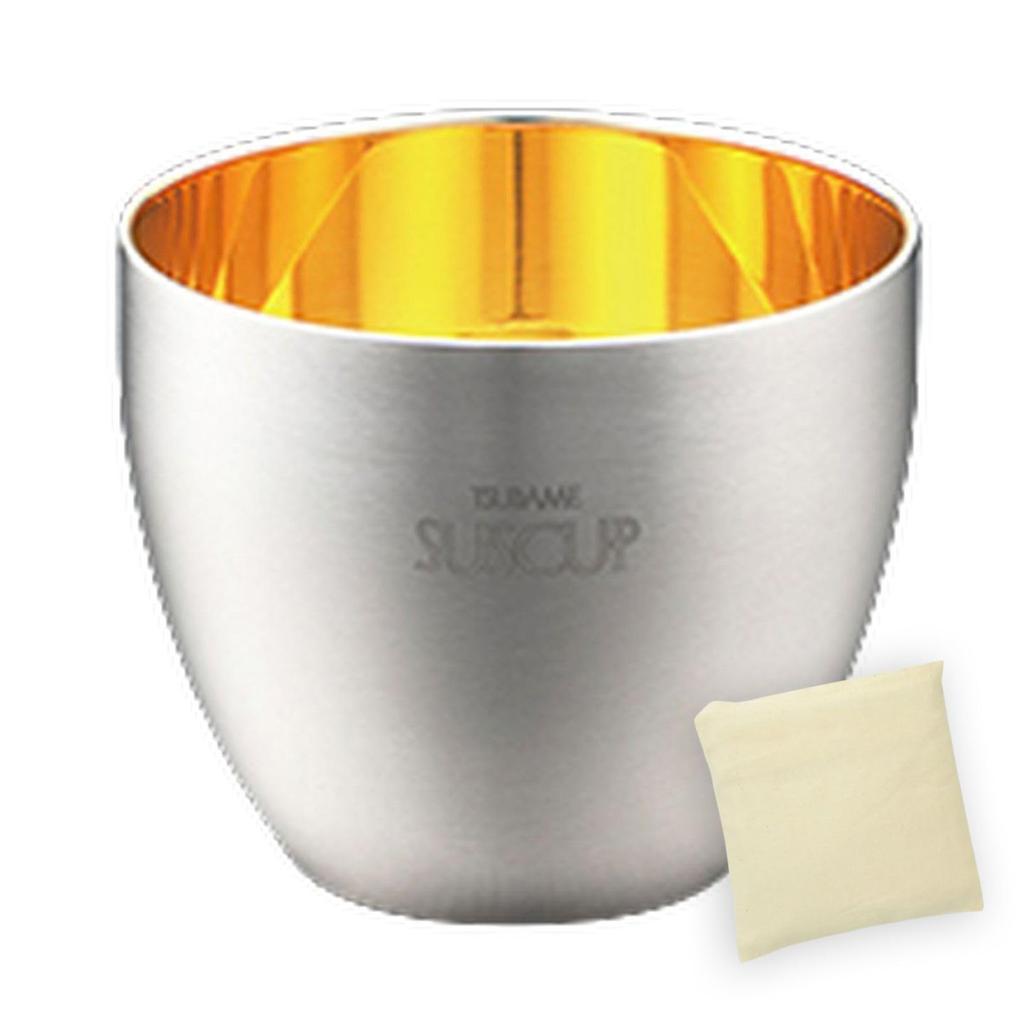 Japanese Sake Stainless Sakura 58ml 24K Gold Made In Japan J-kitchens-SimpleBag Glass, 18-8 Steel, Double-Walled, Design, (Inner Plated),