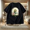 Men's Clothing T Shirt for Women's 100% Cotton Frog Banjo Mushroom Print Short Sleeve T-Shirt Casual Fashion Tops Y2k Style Tops