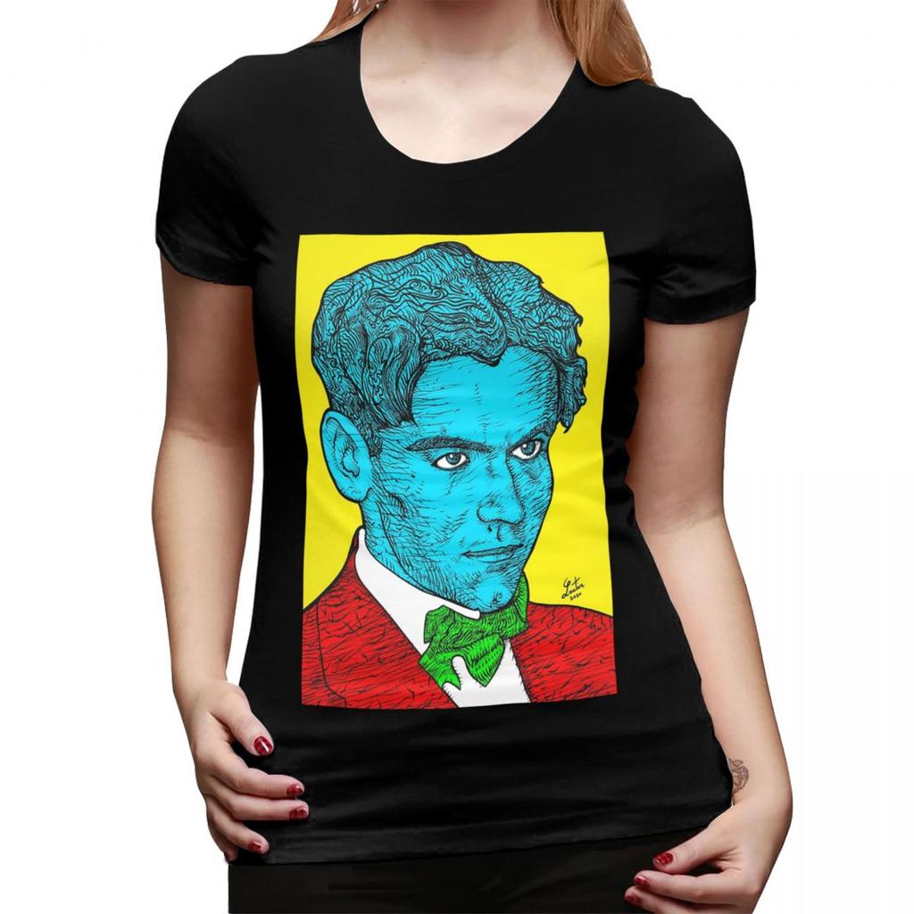 Federico Garcia Lorca Portrait 16 TShirt for WOMEN Round Neck Streetwear T Shirts WOMENs Tees Short Summer Clothes Tops