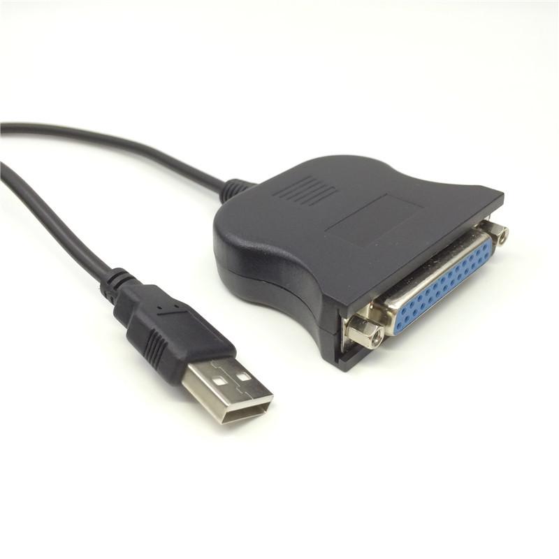 USB 2.0 to DB25 Parallel Printer Cable, 25-Pin Female Connector