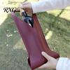 Foldable Wine Storage Bag Faux Leather Tote Bag, Portable Carrier Pouch, Waterproof Durable Single Bottle Holder Protector Sleeve for Champagne Beer