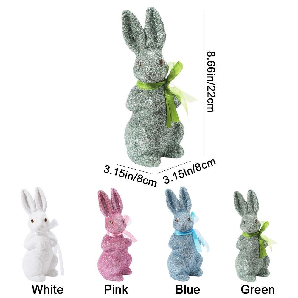 Красочная фигурка Пасхального кролика Имитация статуэток кроликов Креативные фигурки кроликов из пенопласта Праздничная вечеринка