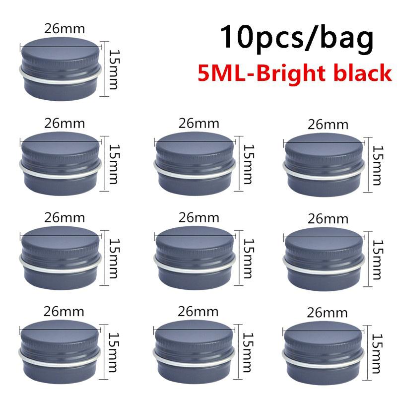 10 шт. алюминиевая жестяная банка-контейнер 5 мл/10 мл/15 мл пустая для крема бальзама для ногтей свечи косметические круглые