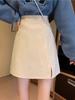 Корейская узкая юбка А-силуэта с высокой талией для женщин - мода осень/зима 2023 года