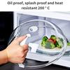 Крышка для микроволновой печи, моющаяся, эффективная, простая в использовании, крышка для микроволновой печи, прозрачная, с защитой от брызг и ручкой для шеф-повара