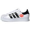 Женские кроссовки Superstar Bold Lip Print, белая обувь, белый цвет, черный FZ3789