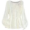 Women's Elegant Loose Fit Hollow-Out Knit Top