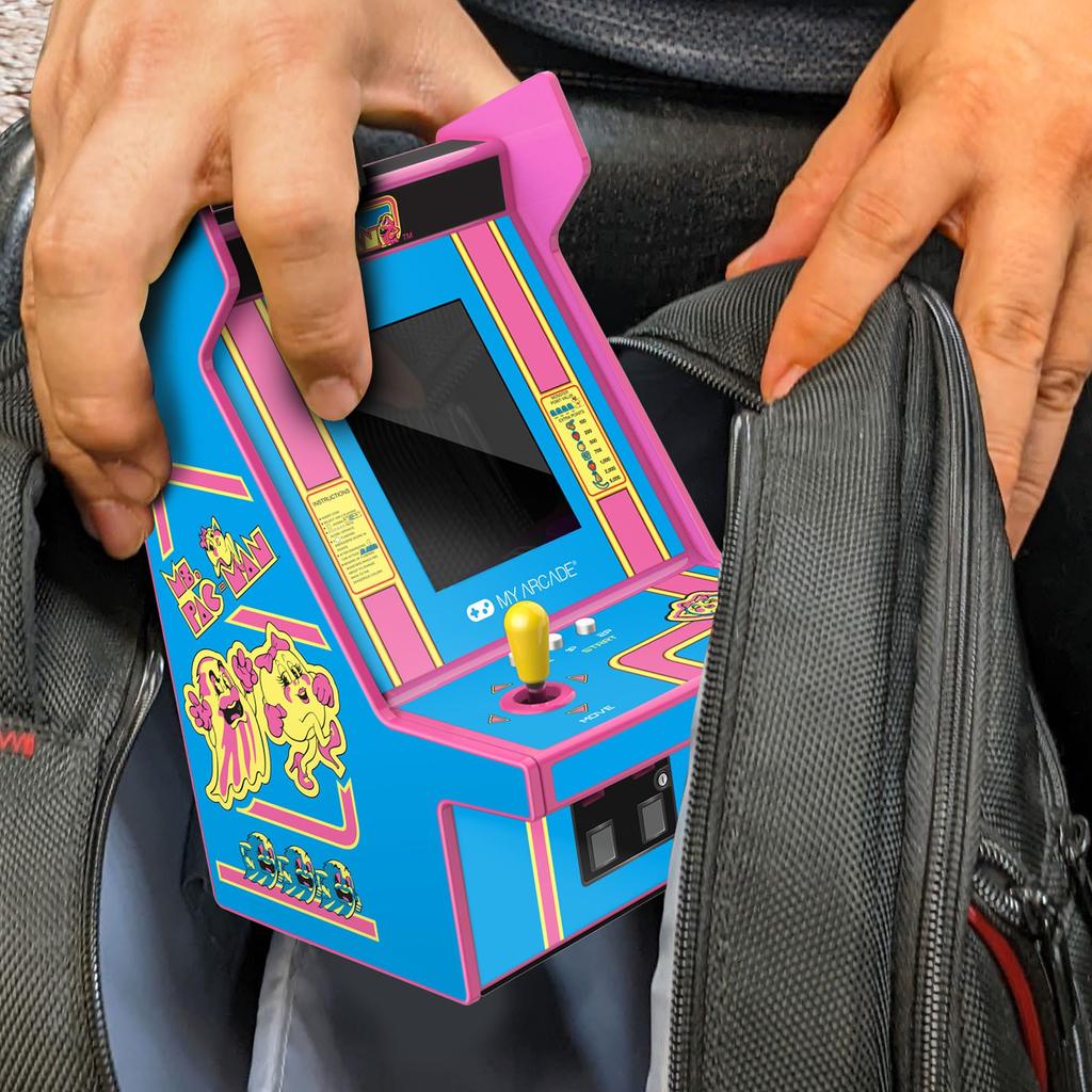 Мой Arcade Micro Player Pro дюймовый мини-аркадный автомат полностью динамическая видеоигра Ms. Pac-Man 6.75 Коллекционная DGUNL-7009