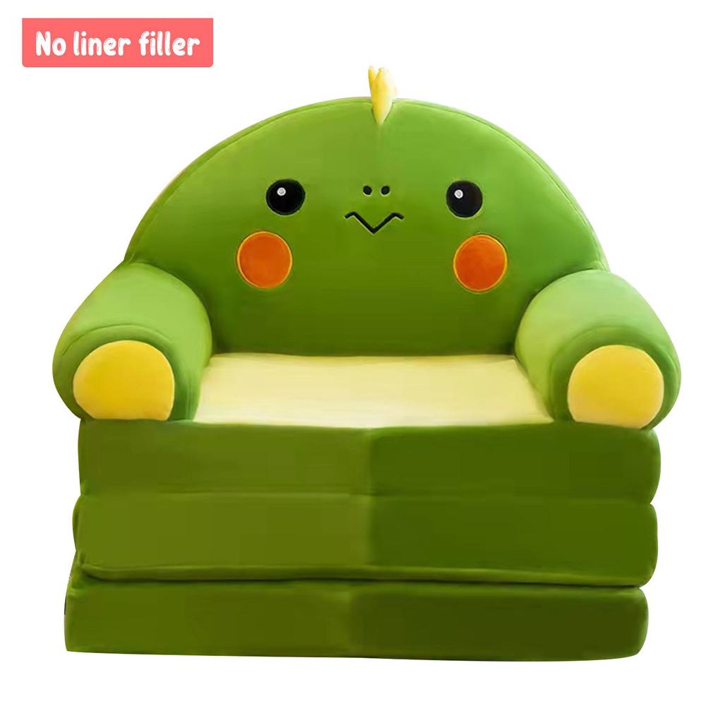 Plush Foldable Kids Sofa Cover 2 In 1 Foldable Children Sofa Cute Cartoon Lazy Sofa Pillowcase Without Liner Filler