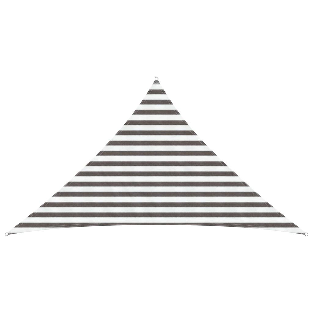 Sun Shade Sail Light Grey and White 2.5 x 2.5 x 3.5 m HDPE