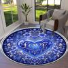 ColorfulLove Round Area Rug,Carpet Rug for Living Room Bedroom Sofa Playroom Decor,Non slip Floor Mat