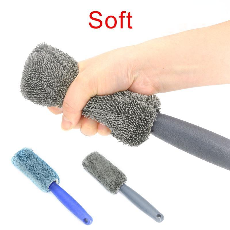 Автомобильная микрофибровая щетка для колес, шин, дисков, мойки автомобиля, аксессуары для чистки автомобиля, инструмент для чистки   limpieza coche