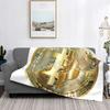 Плед Bitcoin Супер Мягкий Теплый Легкий Тонкий Деньги Биткоин Цифровые Деньги Подарки Торговля Биржа Фондовая Биржа