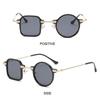 UV400 Square Round Sunglasses Unique Men Punk Sun Glasses Vintage Ocean Lens Shades  for Women