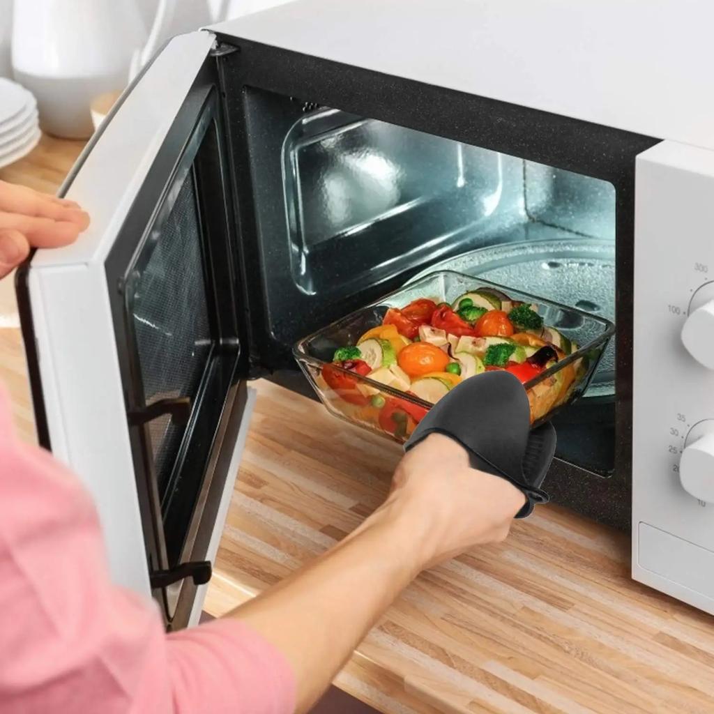 2 шт., силиконовые термостойкие прихватки, противоожоговые, нескользящие перчатки, зажимы, держатель для кастрюли, прихватки для приготовления пищи, выпечки, прихватки