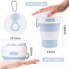 1pc-New Silicone Folding Cup, Foldable Coffee Cup, Water Cup, Portable Telescopic Cup, Compressed Travel Mouthwash Cup