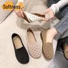 Women's Breathable Summer Sandals: Slip-On Flat Shoes with Soft Soles In White for Moms.