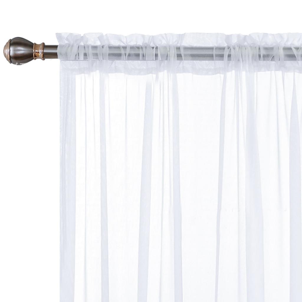 1pc Modern Solid Colour Sheer Curtain, Rod Pocket Curtains for Living Room Bedroom, Home Decoration, French Window Screen