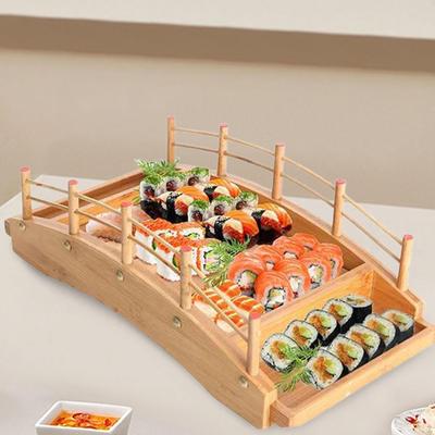 Поднос деревянный Sushi Bridge для еды и закусок