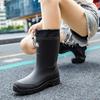 Men's and Women's Rain Boots Outdoor Leisure Simple Restraint Mouth Shoes Waterproof Non-slip Rain Boots Rainy Day Work Boots
