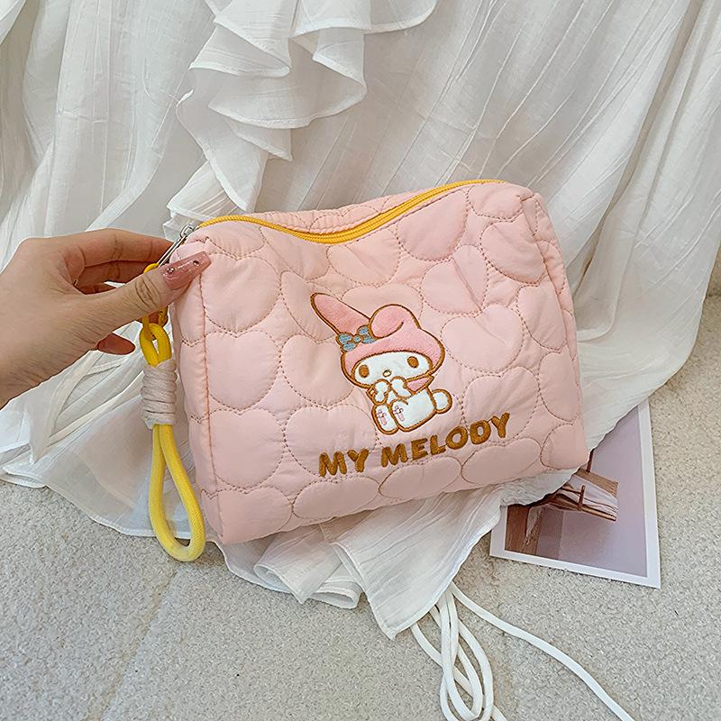 Large Capacity Sanrio Cosmetic Bag, Handheld Toiletry Storage Pouch, Multifunctional Travel Makeup Organizer Bag