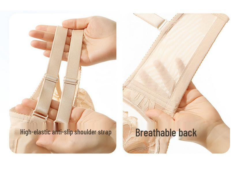 Ультратонкий кружевной бюстгальтер-минимайзер - Мягкая косточка, Формирующая поддержка