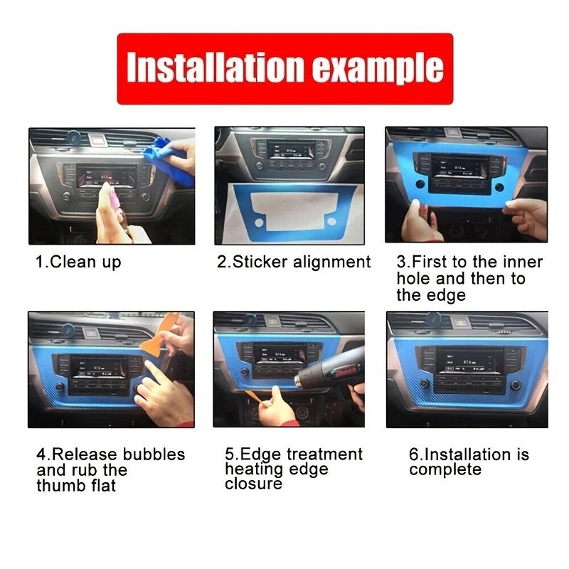 Для Nissan Sylphy Sentra B17 2012-2015 Внутренняя центральная панель управления Ручка двери Защитная пленка из углеродного волокна Аксессуар для автомобиля