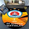 Slovakia's Bratislava Team Round Rug for Livingroom,Bedroom, Palyroom, Chair Rug, Area rug, Circle Carpet, Large Size Fan Christmas gift