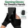 New Non-scratch Gaming Gloves Portable Black Finger Thumb Sleeves Breathable Two-finger Glove