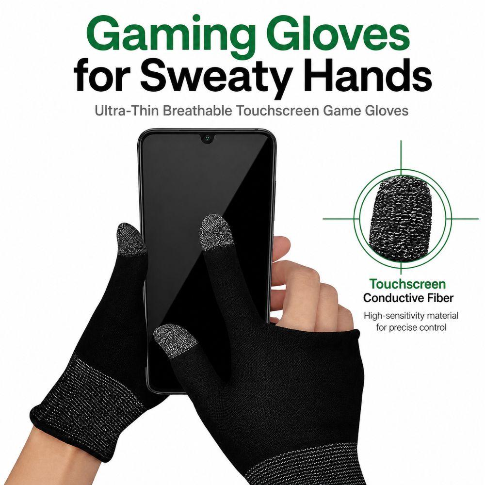 Breathable Gaming Gloves Portable Two-finger Glove New Finger Thumb Sleeves