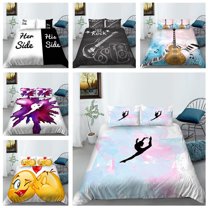 3D модный креативный комплект постельного белья для дома, комплект постельного белья для спальни, одеяло и наволочка, комплект постельного белья, полноразмерный домашний интерьер AU/EU/US