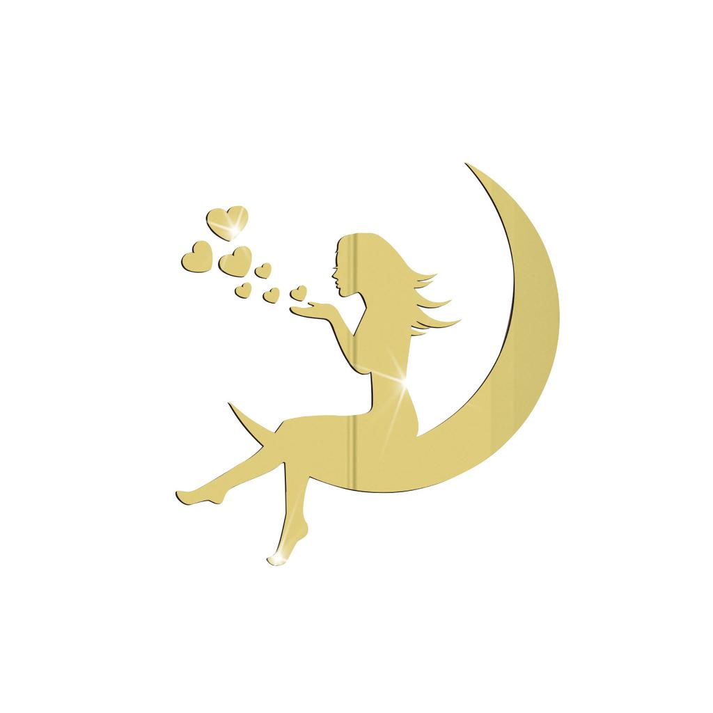 3D-наклейка на зеркало ко Дню святого Валентина, акриловая водонепроницаемая самоклеящаяся бумага