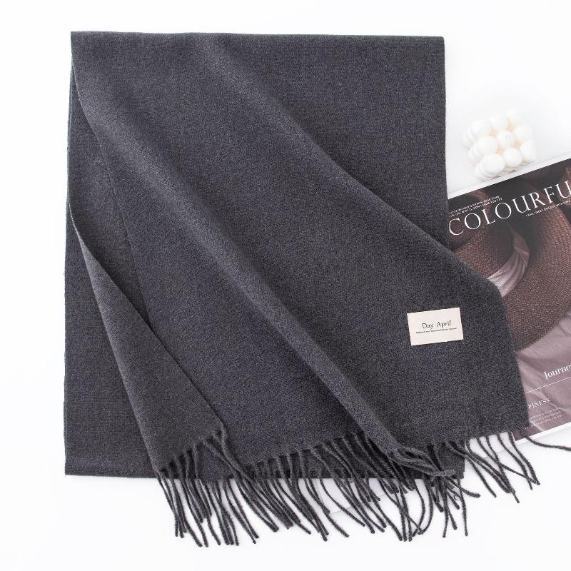 Morandi Color Scarf Shawl Solid Color Cashmere Feel Long Winter Wrap Luxury Soft Fashion Gift Lightweight Women’s Neck Scarf