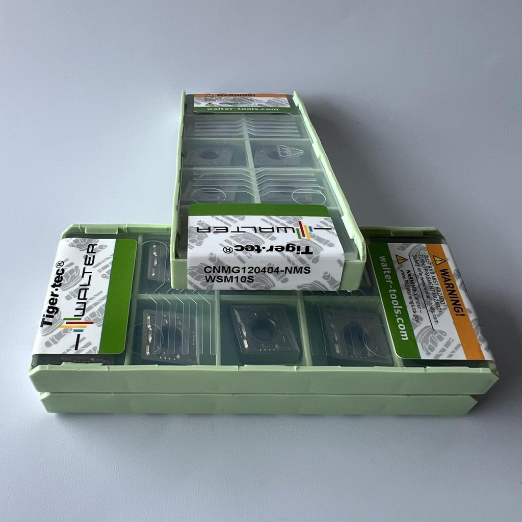 WALTER / CNMG120404-NMS WSM10S / Carbide CNC Blade 10 Pcs