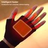 USB Перчатки с подогревом для женщин и мужчин, перезаряжаемые перчатки без пальцев с контролем температуры и дисплеем, зимние варежки, грелка для рук