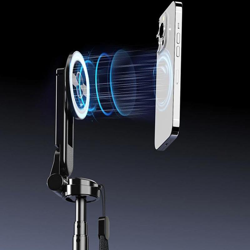 Многофункциональный селфи-стик 4-в-1 с вращением на 360° и магнитом Мини-магнитный селфи-стик для телефона