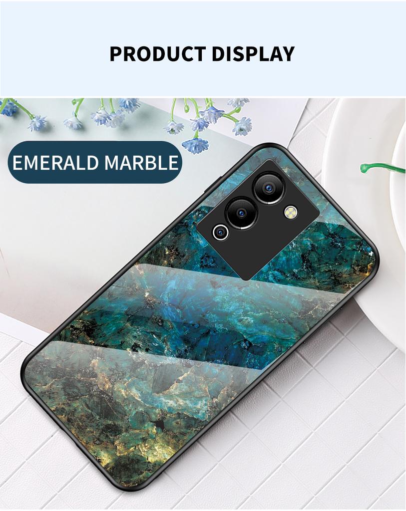 Чехол для Infinix Note 10 11 Pro 12 G96 11s Hot 8 9 10s 11 11s 9 10 11 Play 30i 12i Smart 4 5 6 7, чехол из мраморного закаленного стекла, задняя крышка