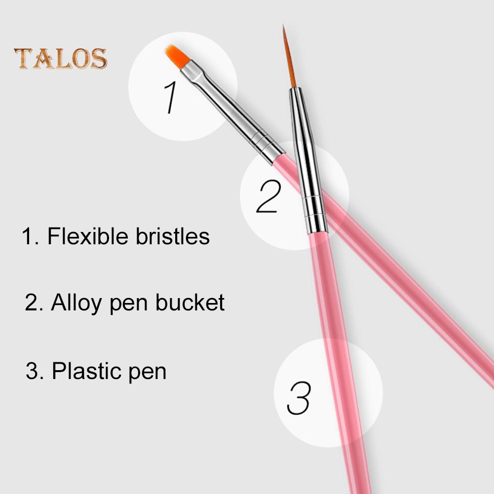 TMS 15 шт., крючок для дизайна ногтей, точечная ручка для рисования, кисти для макияжа, маникюрный инструмент