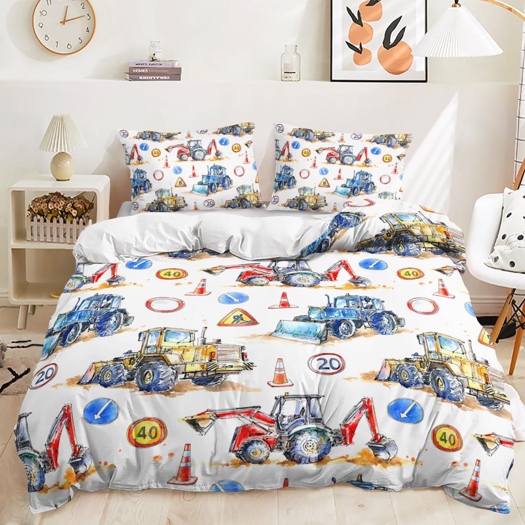 Корабль Маяк Машина 3D Цифровая Печать Рисунок Пододеяльник Наволочка Спальня Постельное Белье Набор из Трех Предметов