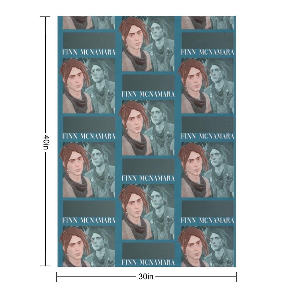 Finn McNamara Vintage Throw Blanket Flannel Comforter Thermals For Travel Soft Plush Plaid Blankets