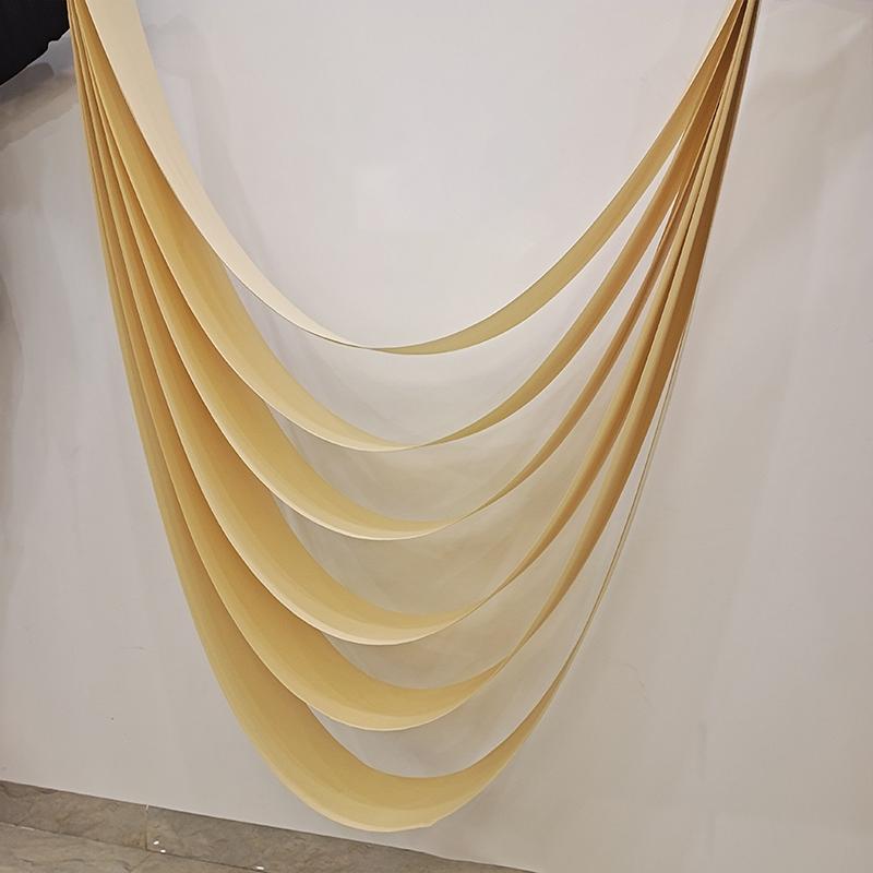 Wedding Ceiling Cloth Curtain 6 Layer Wave Curtain Drapery Fabric Draping Birthday Party Ceremony Reception Wall Hanging Decor