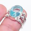 Swiss Blue Topaz Gemstone 925 Sterling Silver Jewelry Ring Size 7