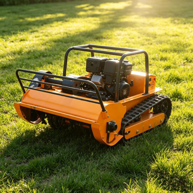 Compact CE EPA Crawler RC Lawn Mower CE EPA Gasoline Robot Grass Cutter Small Villa Garden Use