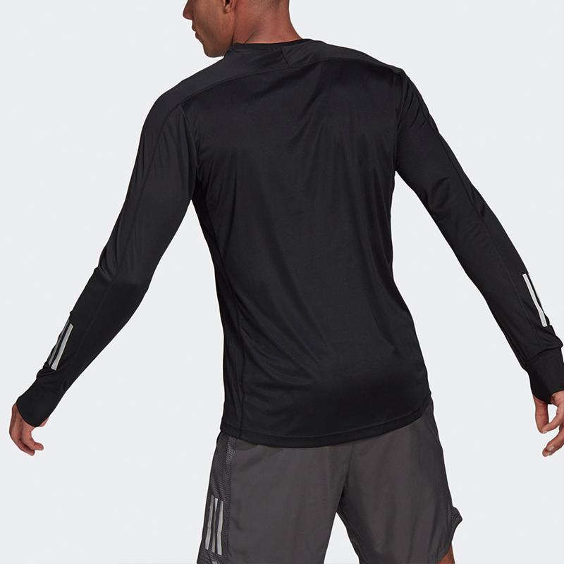Adidas Running Long Sleeve Fitness Top Men Tops Black GJ9977